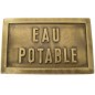 Plaque laiton EAU POTABLE