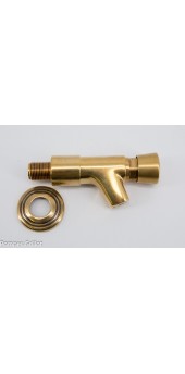Robinet poussoir temporisé patiné 1/2"+ rosace