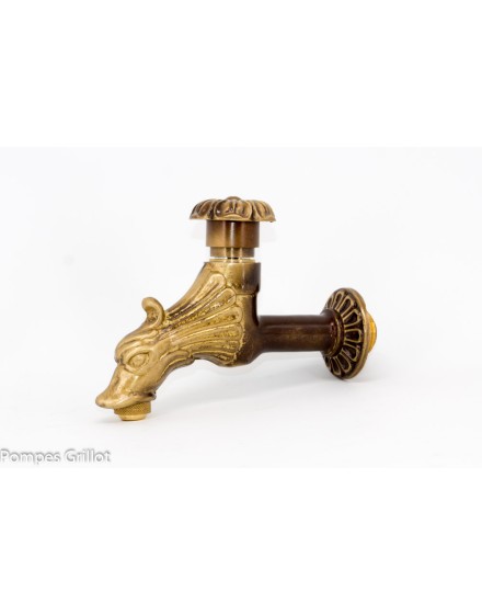 Robinet poussoir temporisé 1/2’’ + Rosace